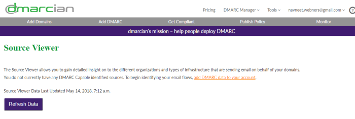 Domain based message authentication reporting conformancedmarc