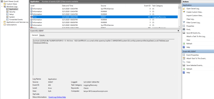 Event tracing over eventlog for windows