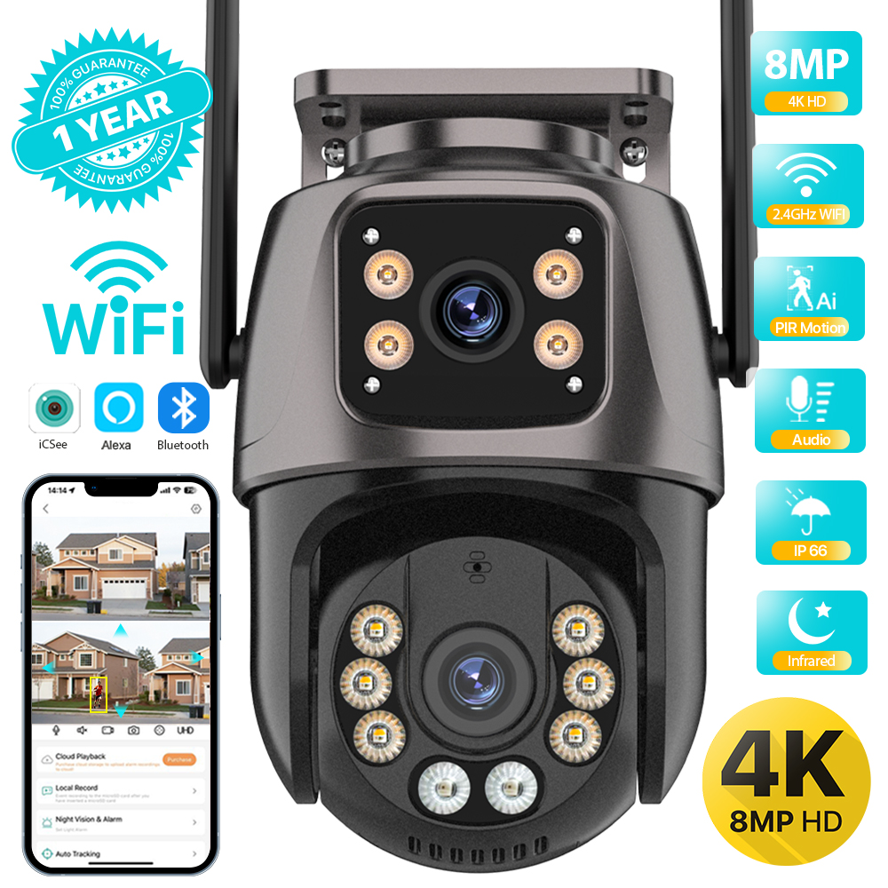 Cyber🛍 - EZVIZ® Cámara Seguridad IP Exterior Full HD con doble lente y ...