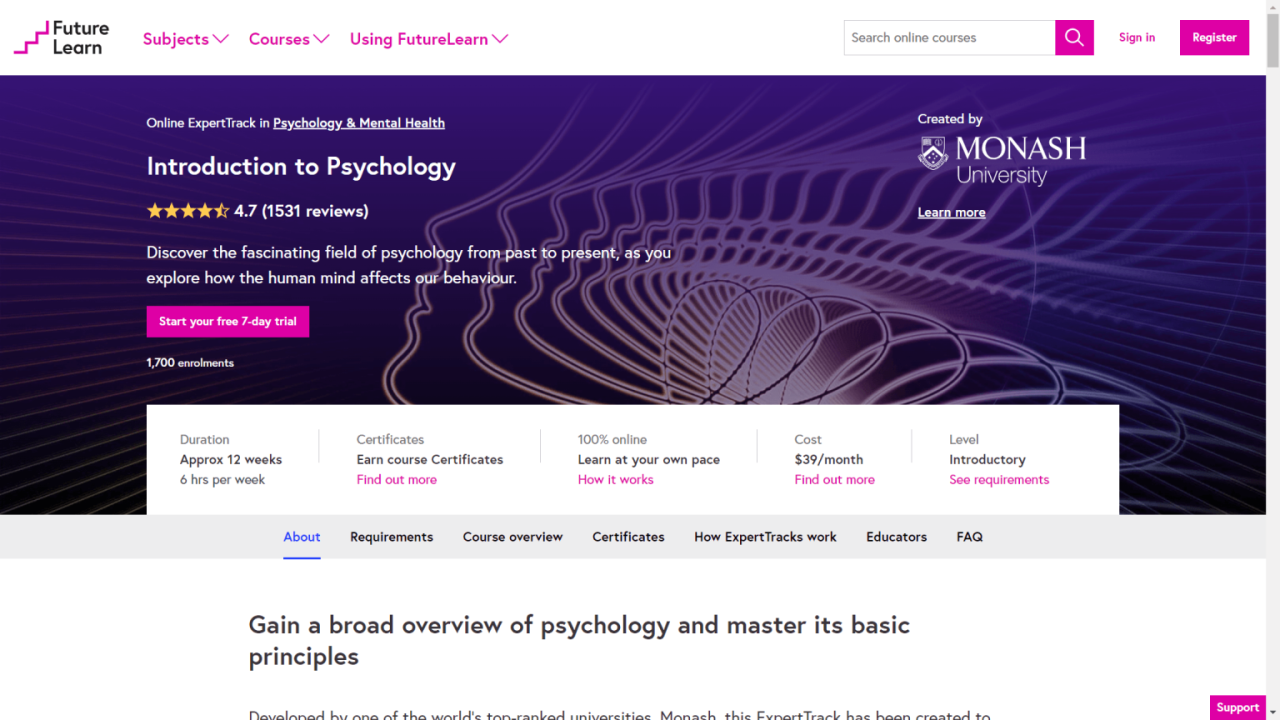 Best Online Psychology Course With Certification In 2023