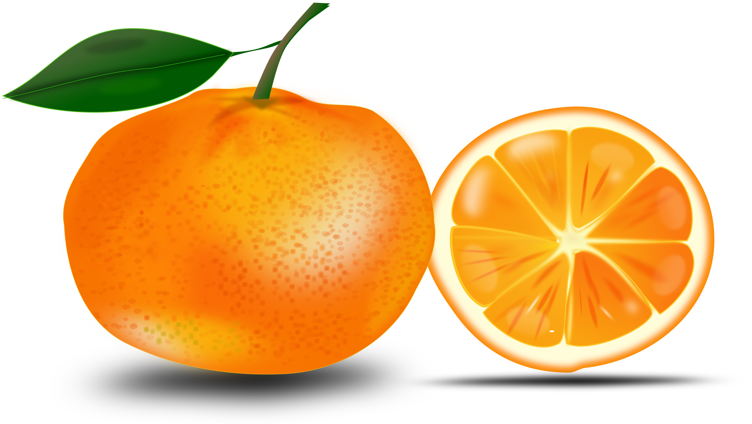 Clipart - slice of an orange