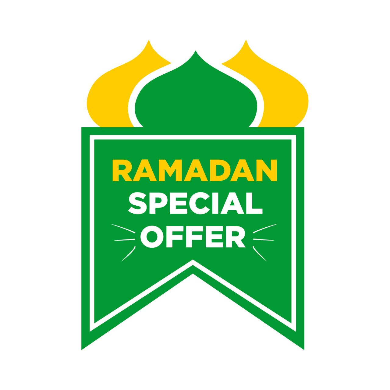 Ramadan Special Offer Banner illustration vector on white background ... Ramadan Special Offer Banner illustration vector on white background ...